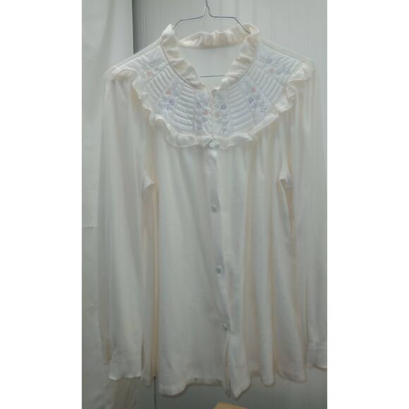 Vintage Deanna pajama button-down top. Size small - Picture 1 of 5
